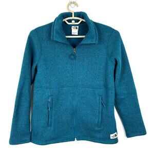 The North Face Blue Full Zip Sweater Fleece Jacket Women Medium